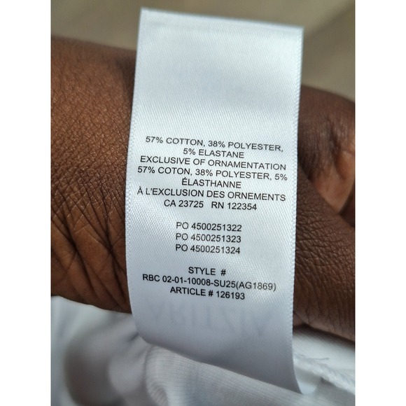 Sunday Best Aritzia White Embroidered Poodle T-Shirt Womens Size Medium NWT - Picture 7 of 7